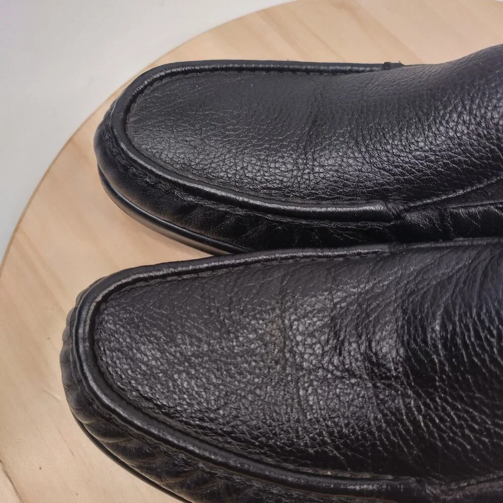 SAS Tripad Comfort Slip-on Black Leather Walking Loafers Shoes Women US 9N